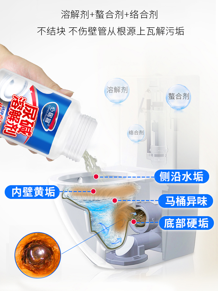 尿碱溶解剂卫生间马桶清洁剂强力除尿垢洁厕神器除垢去黄尿渍清洗