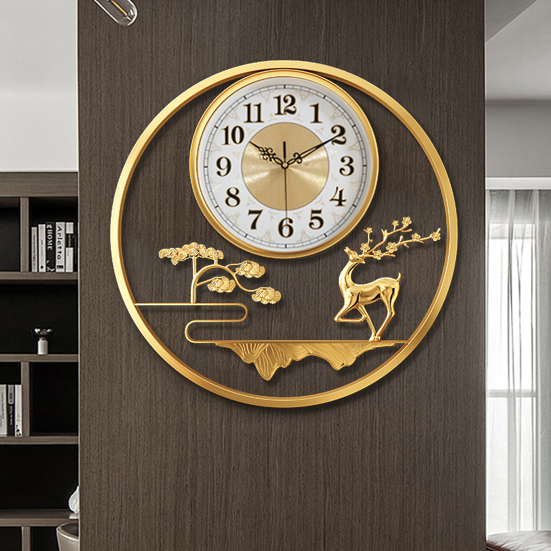 【精工30年】新中式黄铜挂钟轻奢现代时尚高档客厅时钟全铜钟表
