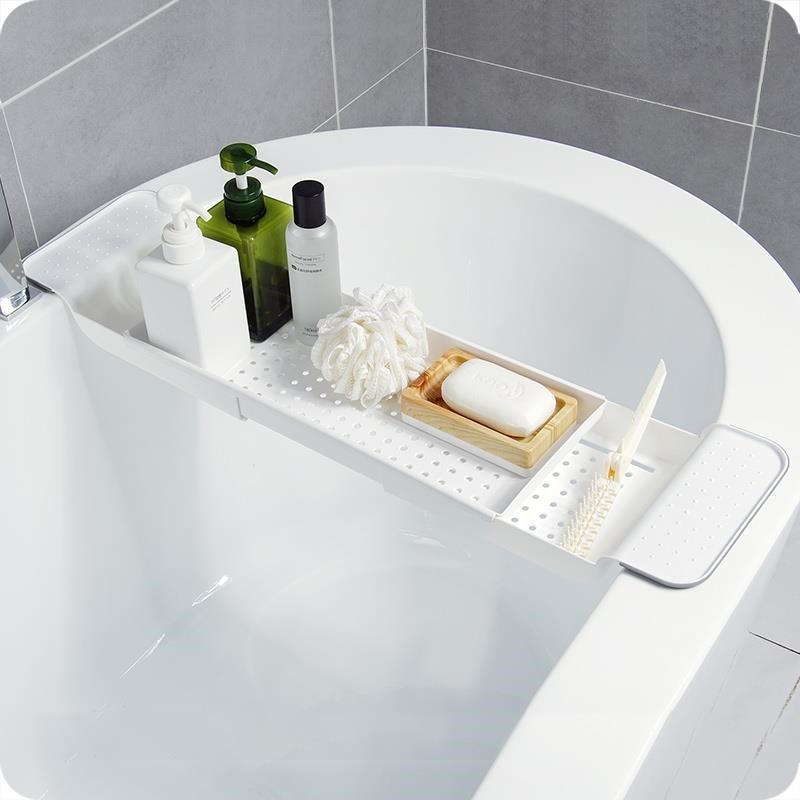 防水伸缩式折叠方形洗澡架沥水浴桶桌板浴缸置物架伸缩浴缸架浴盆