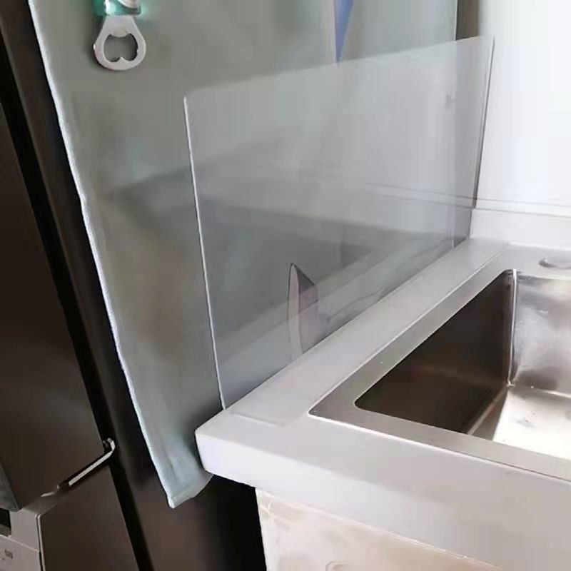 PVC防水挡板神器 防溅水洗碗池挡水板塑料条厨房水槽防溅水挡板