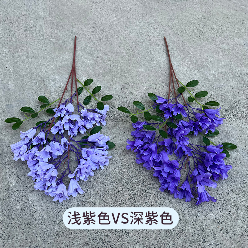 仿真蓝花楹工程绿植插花装饰紫丁香庭院花卉蓝紫婚礼摄影道具