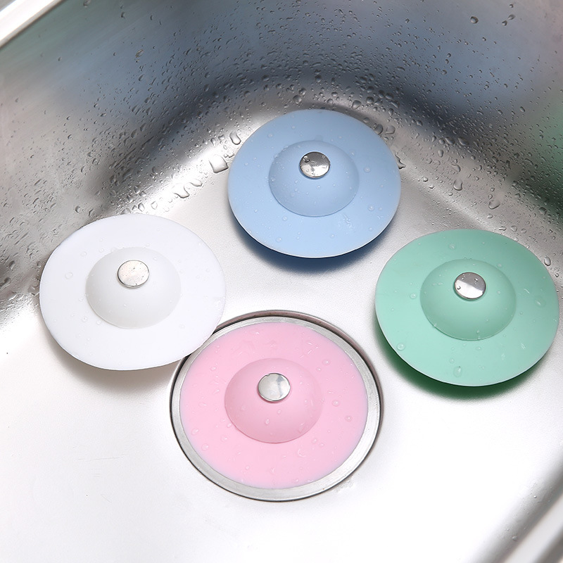 硅胶简约过滤地漏厨房水槽水池下水道防臭盖浴室防虫防堵排水盖子