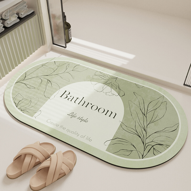 MUMI软硅藻泥浴室吸水地垫卫生间速干地毯卫浴洗手间门口防滑垫子