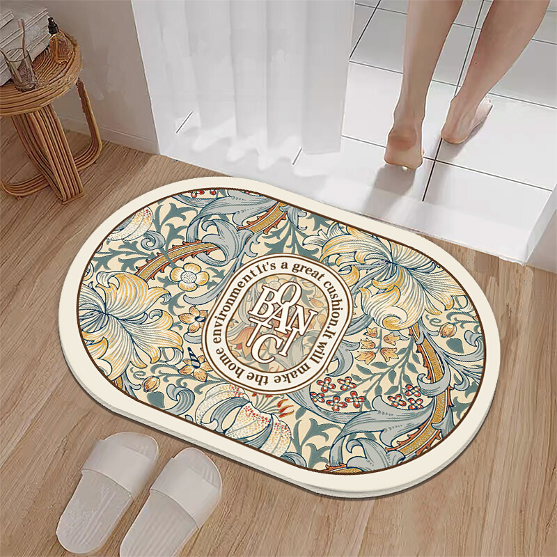 美式硬硅藻泥吸水垫 卫生间浴室门口速干脚垫厕所卫浴矽藻泥地毯