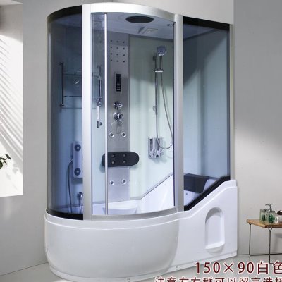 整体浴室单双人一体式卫生间淋浴浴缸泡澡按摩蒸汽岩板玻璃桑拿房