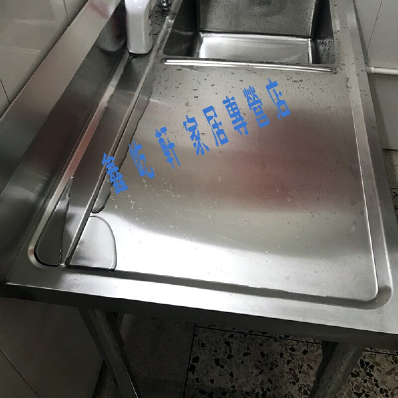 水槽带支架操作台厨房双槽切菜集成G柜整体不锈钢洗手洗菜盆洗