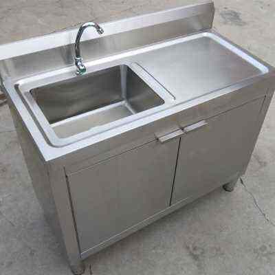 爆品304不锈钢厨房水槽双水槽洗菜盆加深加厚橱柜不锈钢台面一体