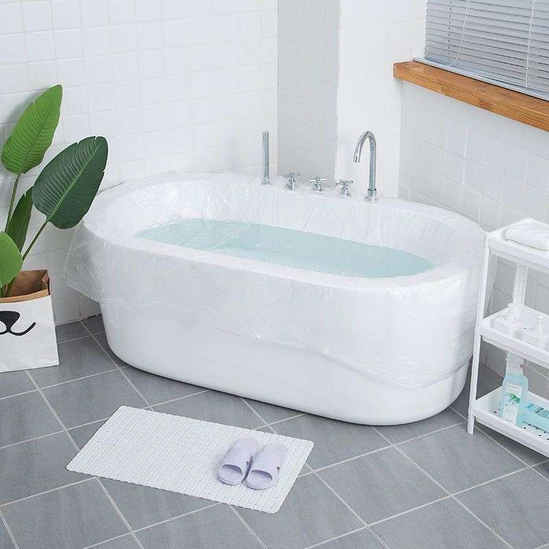 1个浴缸套旅行酒店一次性泡澡袋子隔脏洗澡沐浴桶加厚塑料膜家用
