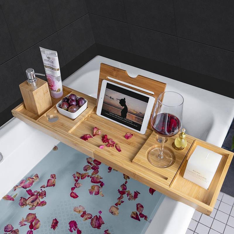 欧式家用c防滑可伸缩浴室浴缸架 卫生间泡澡浴盆浴桶支架置物架板