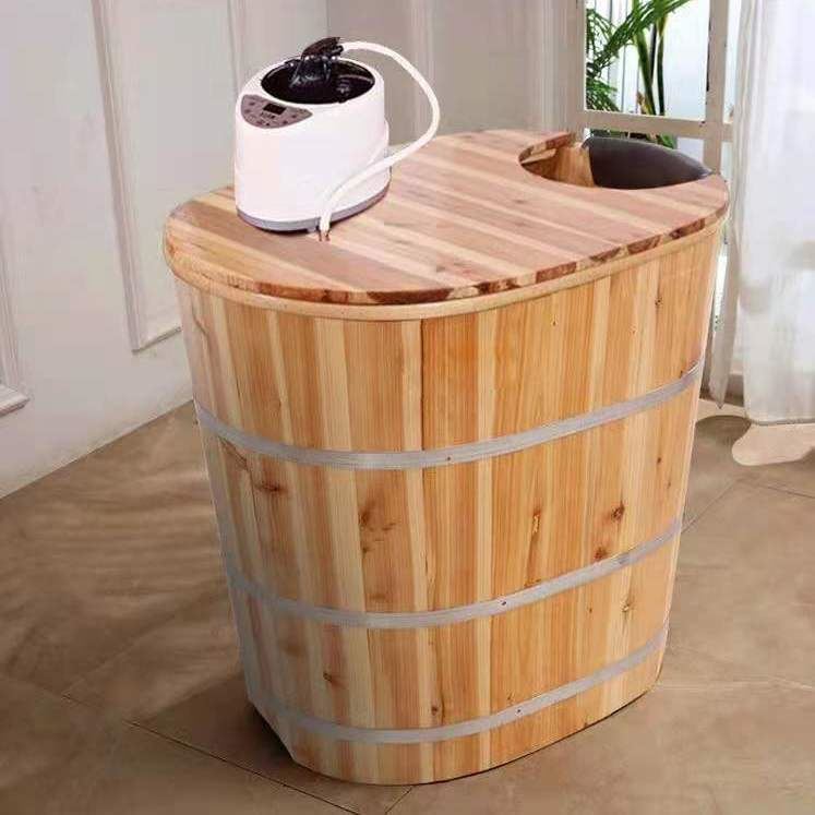 泡澡木桶加高省空间浴桶洗澡桶桶成人沐浴桶实木家用浴缸保温儿童