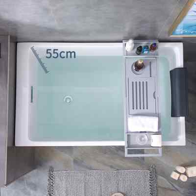 小尺寸加深亚克力浴缸家用一体独立式小户0.9-1.5米网红浴盆浴桶