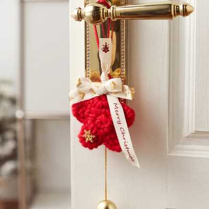 车载铃铛挂件挂饰布米立风物礼物风铃室内门把手装饰品定制圣诞节