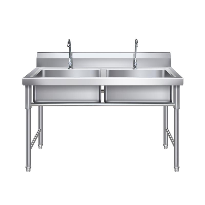 商用不锈钢水槽单双三池槽盆带支架不锈钢水池洗手盆饭店厨房洗菜