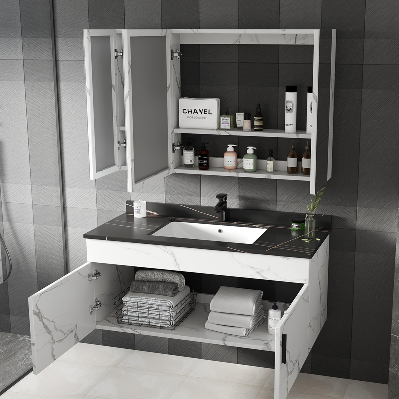 实木浴室柜e组合现代简约卫生间智能一体洗漱台套装洗手盆洗脸盆