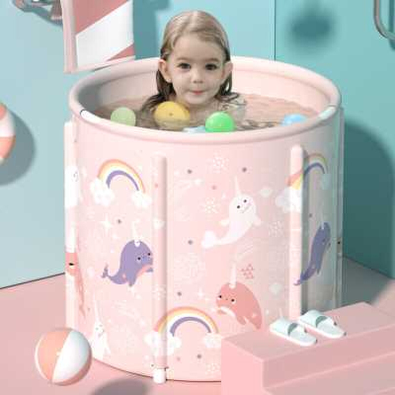 浴桶折叠泡澡桶 婴儿加热沐浴洗澡桶 家用宝宝坐浴盆儿童全身浴缸
