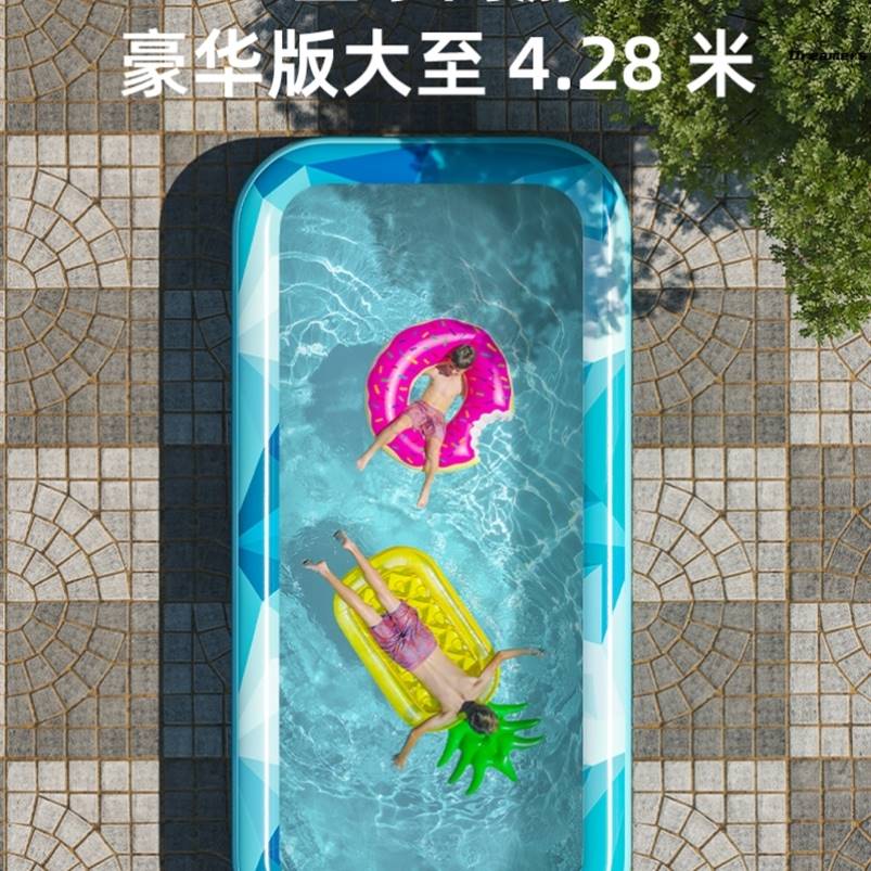 。游泳气囊池家用儿童大人充气浴缸泳池超大特大号豪华版气垫大型