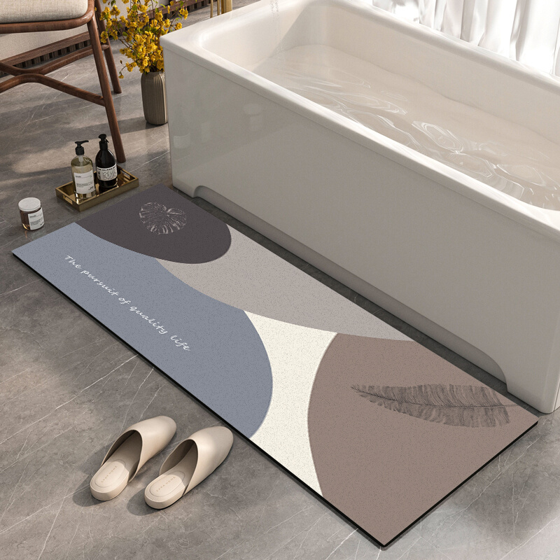 浴室浴缸软硅藻泥吸水垫家用卫浴脚垫大尺寸防滑速干地垫卫生间