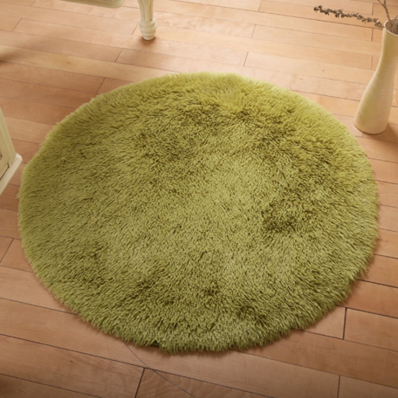 正品毛毯卫浴地垫卧室圆形地毯梳妆台床下客厅茶几白色小块凳子色