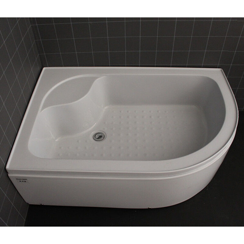 Superbath亚克力弧扇形淋浴盆浴帘小户型浴缸浴室淋浴房底盆底座