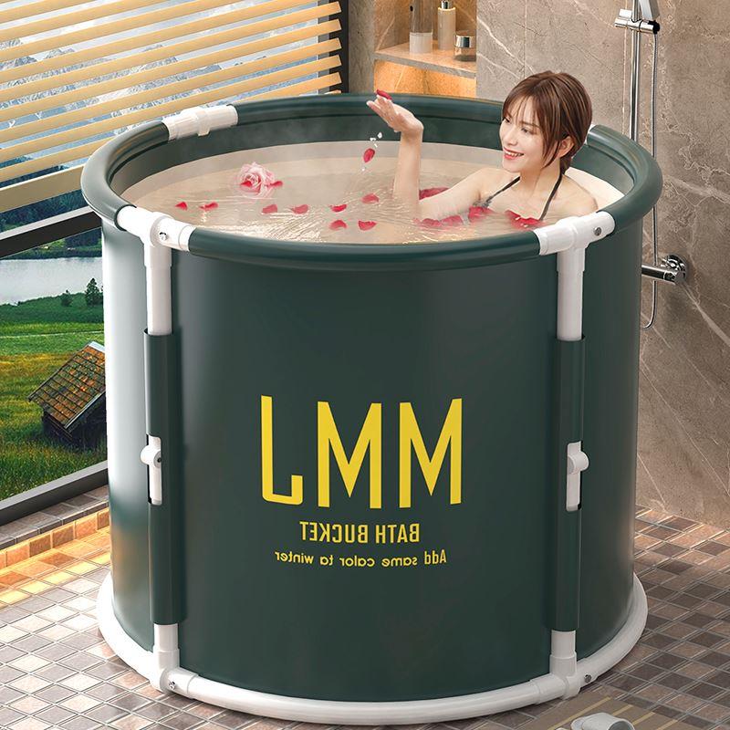 MMJ-04宝泡澡大人折叠浴童桶家用全身沐浴桶宝儿浴缸免桶安装成人
