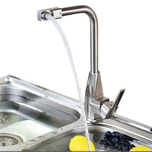 不锈钢水槽拉丝万向旋转洗菜盆洗碗池水龙头高品质厨房冷热水龙头