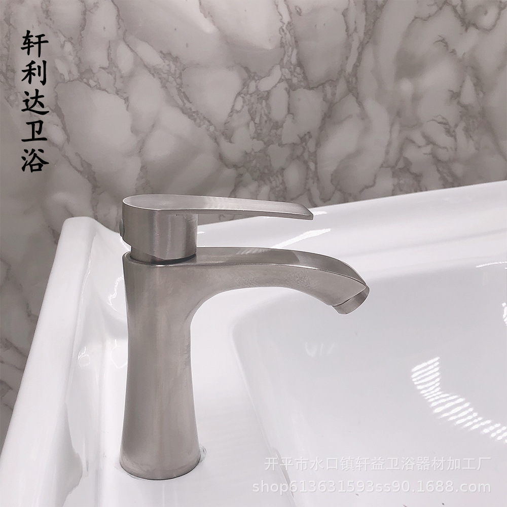 厂家出货 SUS304不锈钢 福佳单冷面盘水龙头浴室浴缸面盆水龙头