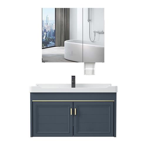 绘晴 PSR55(60)太空铝浴室柜卫生间洗手柜组合现代简约洗脸盆酒店