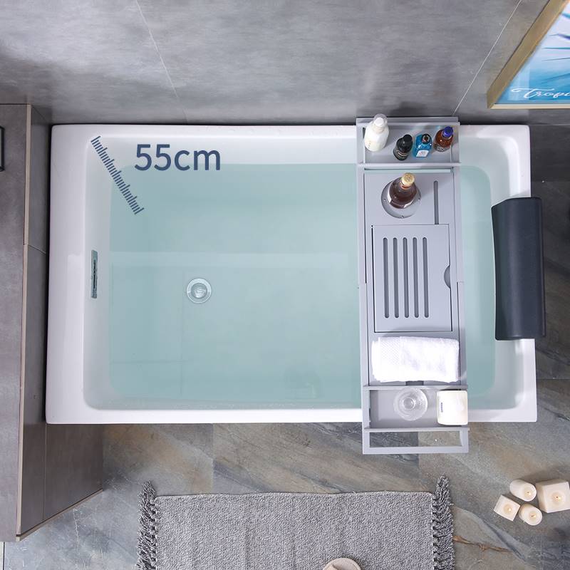 小尺寸加深亚克力浴缸家用一体独立式小户0.9-1.5米网红浴盆浴桶