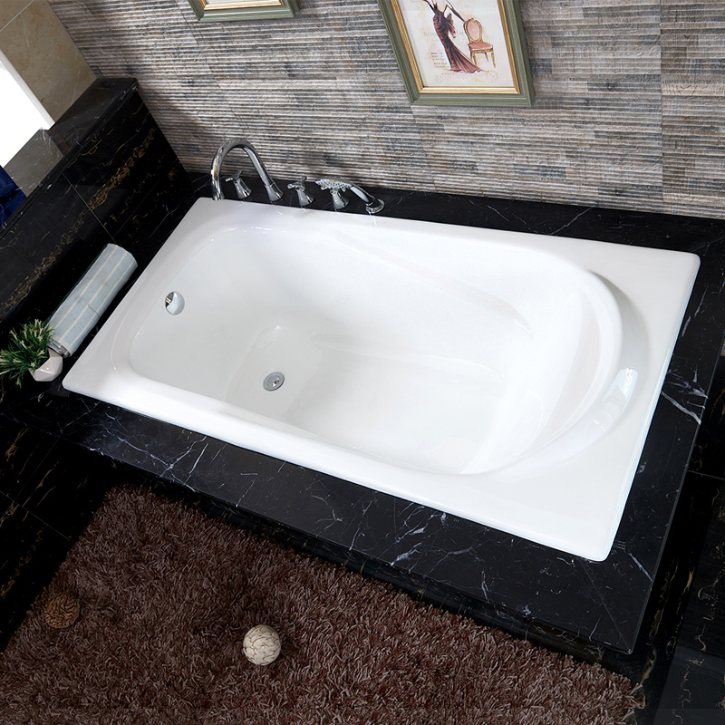 斯博朗铸铁浴缸陶瓷搪瓷釉面嵌入式1.4/1.5/1.6/1.7m加宽750浴池