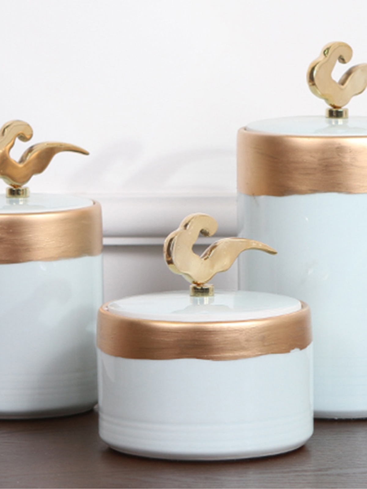 定制新中式陶瓷储物罐现代创意家居软装饰品客厅玄关书房样板房摆
