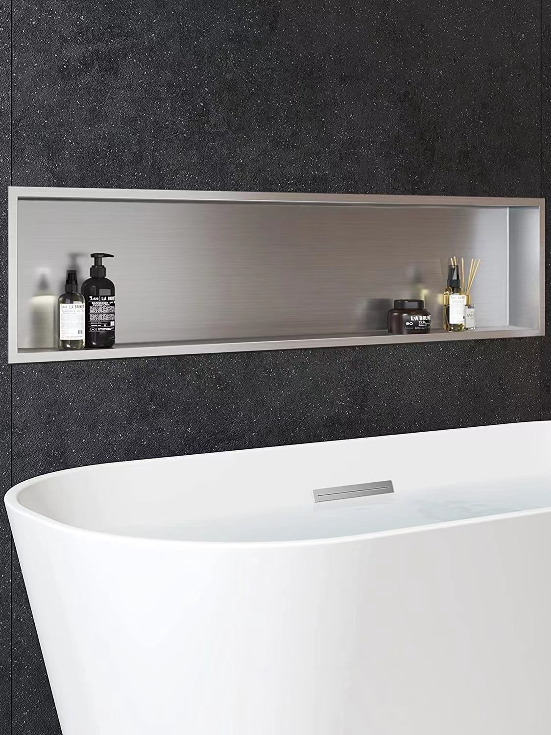 不定制钢金属壁龛锈向浴室浴缸958卫生间嵌入式置横物架成品电视