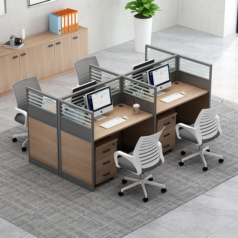 办公家具定制职员桌椅组合简约现代四人财务屏风电脑桌办公室卡座