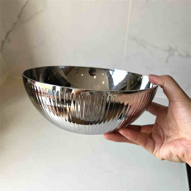 【特厚】304不锈钢盆家用厨房打蛋和面盆洗菜烘焙盆子汤盆水果盘