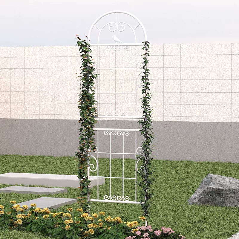 园艺爬藤架蔷薇月季种植花园栅栏户外花架支撑简约铁艺植物攀爬架