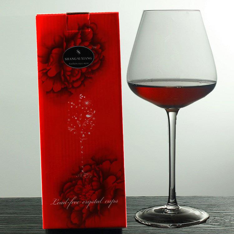 手工水晶红酒杯高脚酒杯波尔多葡萄酒杯玻璃酒具单只礼盒装厂家直