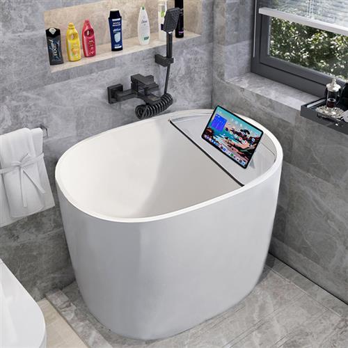 新款浴缸家用亚克力小户型迷你独立式日式深泡小型深泡坐式可