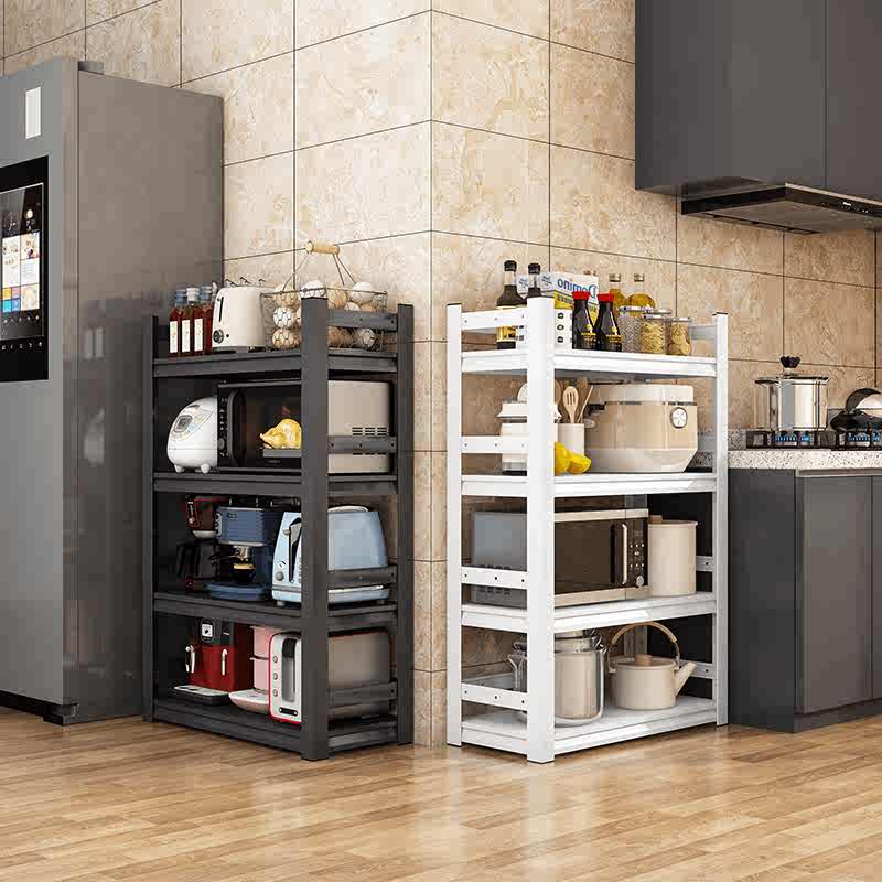 厨房置物架落地多层锅架微波炉烤箱家用多功能储物架电器收纳架子