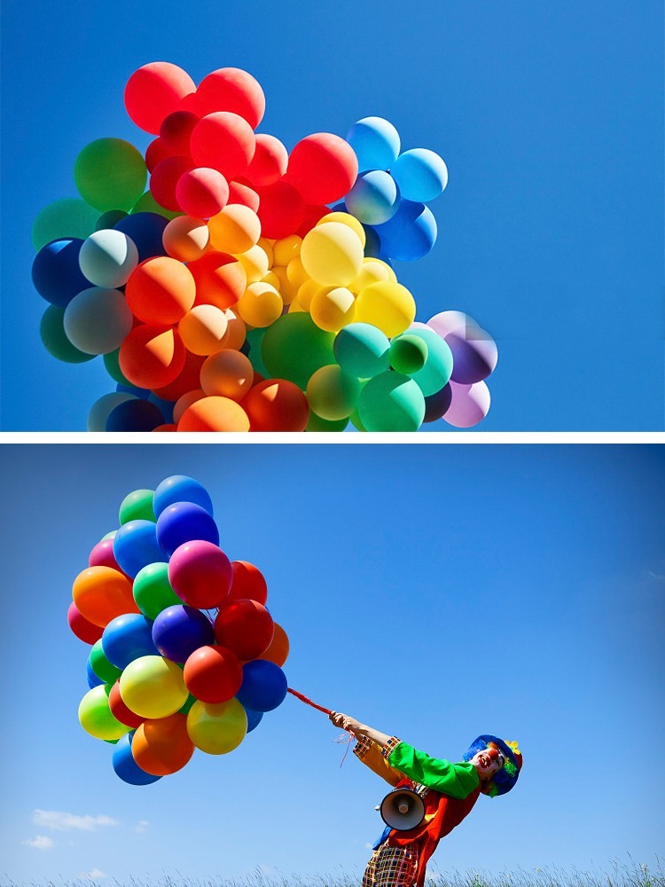 小红书同款彩色加厚气球儿童生日装饰户外露营草地写真拍照道具