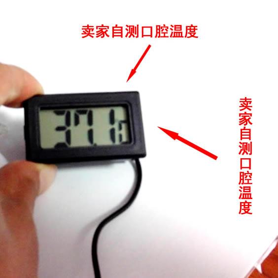 电子温度计 数显数字水温计鱼缸冰箱水族龟婴儿测温仪 带防水监视