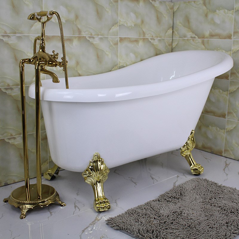 欧式贵妃浴缸 家用普通成人浴缸 彩色独立式亚克力浴盆1.2-1.7米