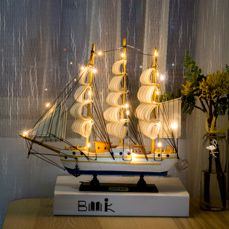 创意家居客厅房间电视柜帆船摆件ins办公室桌面工艺装饰品小摆设