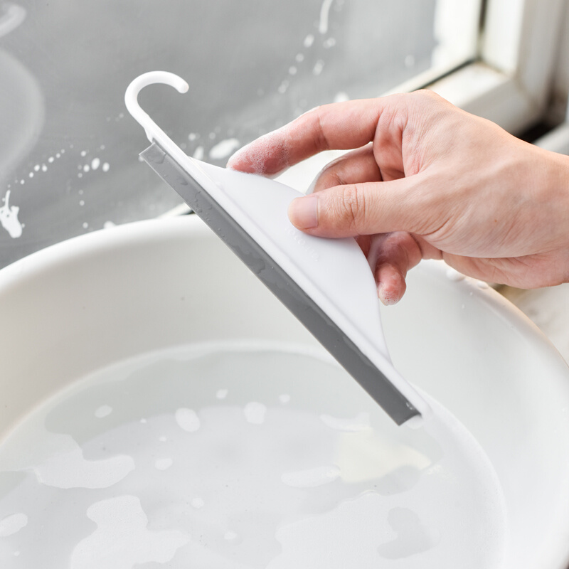 日式迷你刮水器浴缸刷玻璃刷厨房台面清洁刷镜子刷水垢预防