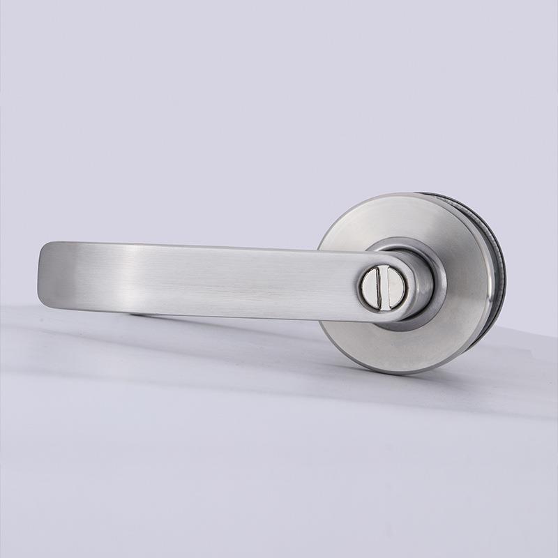 不锈钢卫生间门锁无钥匙通用型铝合金洗手间三杆式室内执手锁卫浴