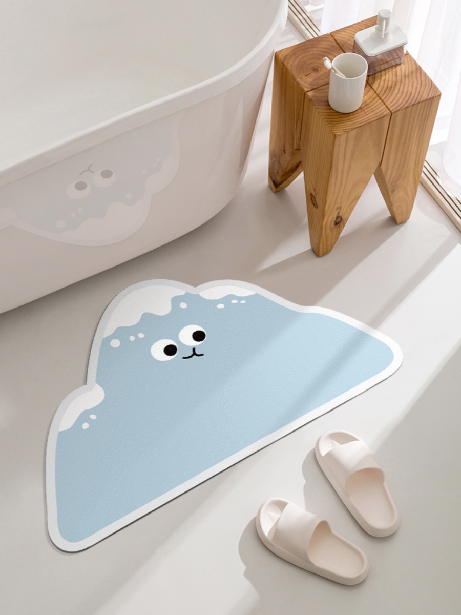 卡通浴室地垫厕所卫生间洗手间门口硅藻泥软垫子防滑吸水浴缸脚垫