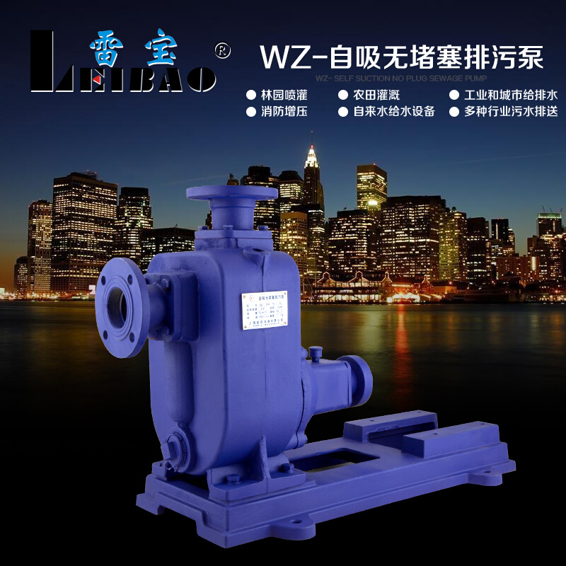 雷宝ZW型自吸分体污水排污泵自吸泵无堵塞污水泵废水处理泵380V