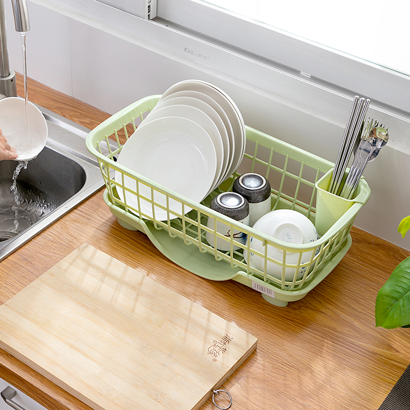 碗碟收纳架小型洗碗架沥水架厨房置物架滤水槽洗碗池放碗筷收纳盒