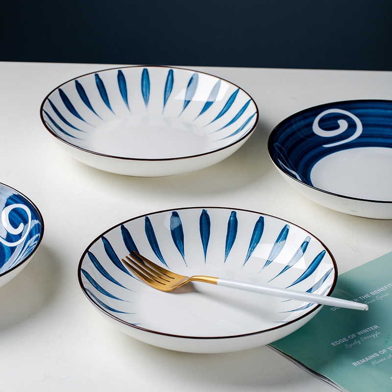 精品木屋陶瓷碗碟套装家用简约创意个性网红日式餐具米饭泡面碗