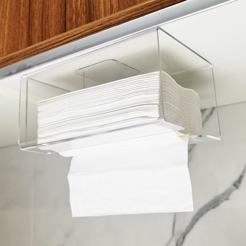 家用橱柜厨房卫生间厕所卧室免打孔无痕收纳纸巾盒抽纸盒纸巾架