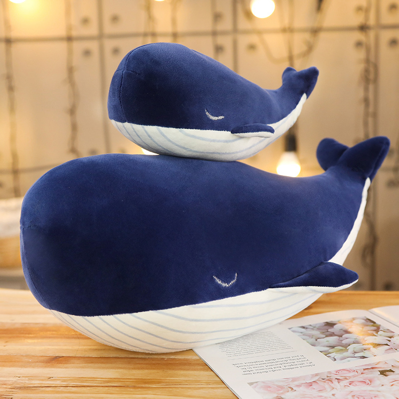 蓝鲸公仔毛绒玩具抱枕大蓝鲸鲸鱼玩偶床头靠枕儿童玩具生日礼物
