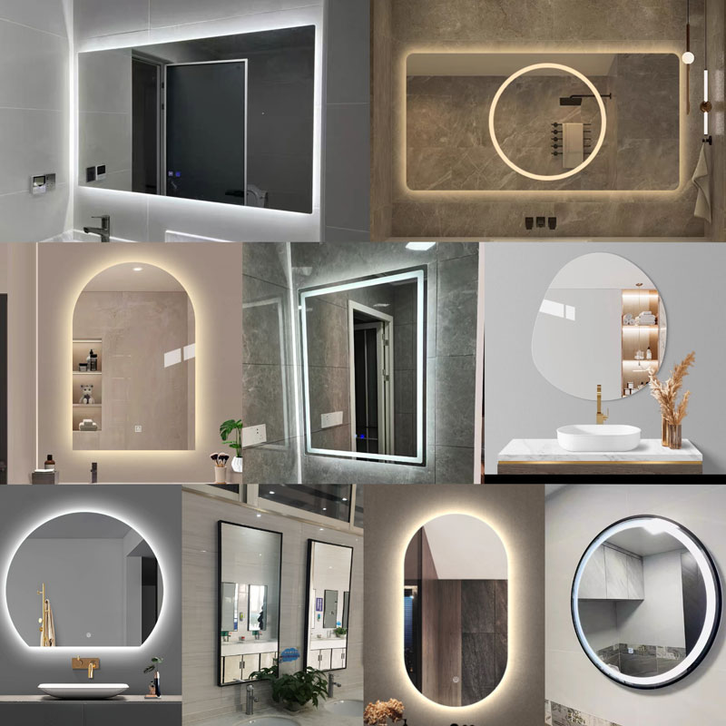 定制款  led浴室镜防雾卫浴镜带灯卫生间智能镜子挂墙式洗手间镜